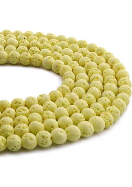 Lav Taşı Doğal Taş Mat Sarı Küre Kesim 6mm Dizi