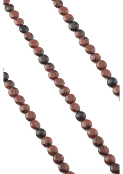 Obsidyen Doğal Taş Parlak Kahverengi Daire Kesim 10MM Dizi fiyatları