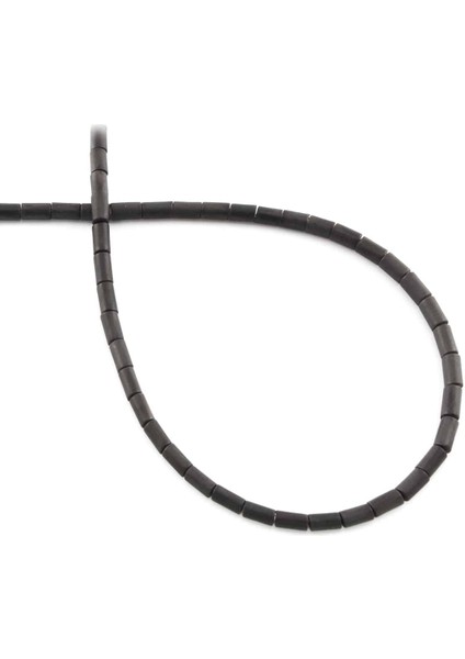 Hematit Doğal Taş Mat Siyah 3X5MM Dizi