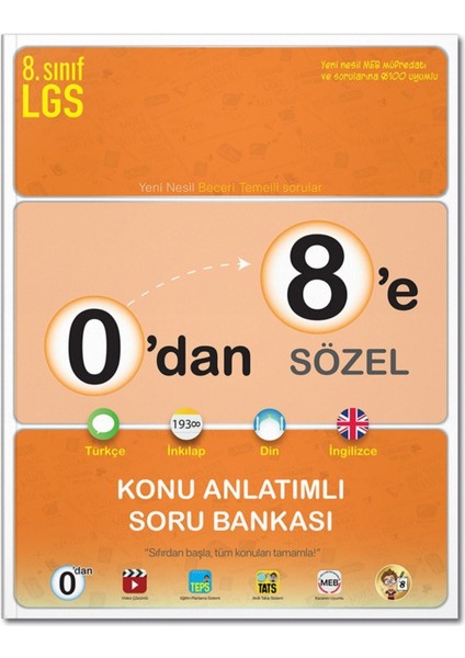 8. Sınıf LGS 0'dan 8'e Sözel Konu Anlatımlı Soru Bankası