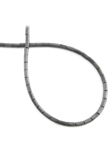 Hematit Doğal Taş Mat Gri Silindir Kesim 2X4MM Dizi