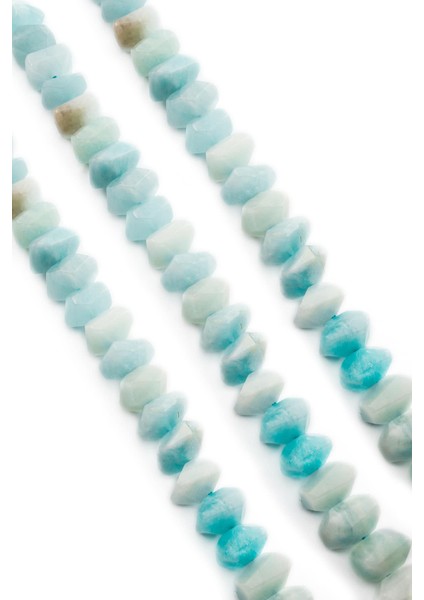 Akuamarin Doğal Taş Rondela Kesim 10X7MM Dizi fiyatları