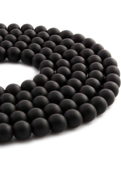Oniks Doğal Taş Mat Küre Kesim 8mm Dizi