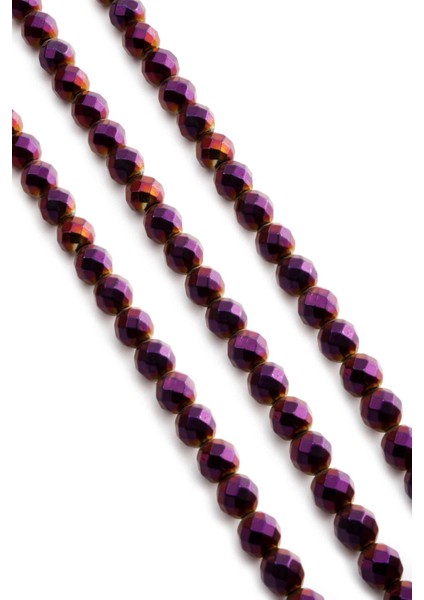 Hematit Doğal Taş Parlak Mor Faset Kesim 8X8MM Dizi fiyatları