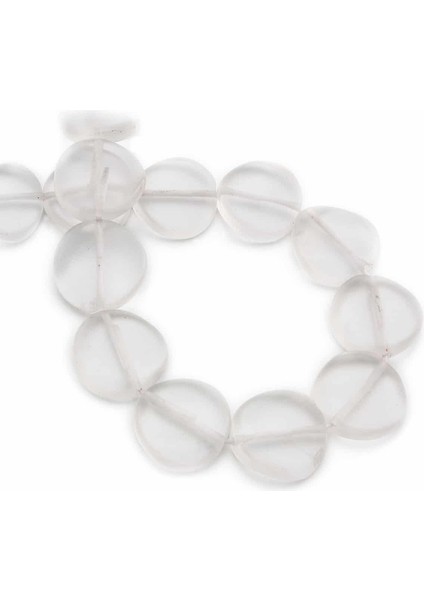 Sıkma Doğal Taş Şeffaf Daire Kesim 18X5MM Dizi
