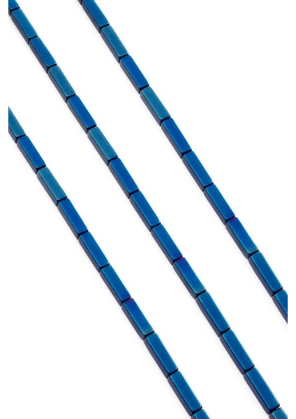 Hematit Doğal Taş Parlak Mavi Dikdörtgen Kesim 4X13MM Dizi fiyatları