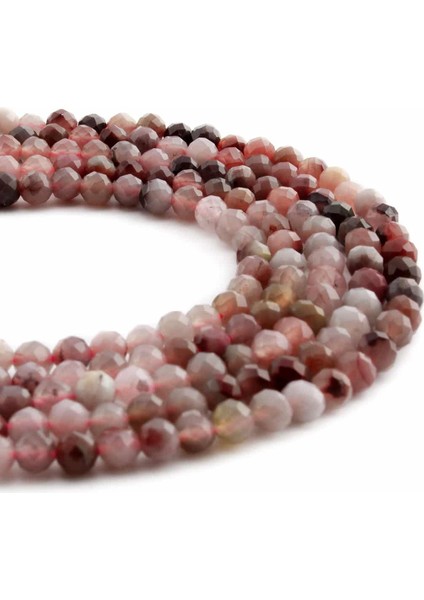 Opal Doğal Taş Parlak Pembe Küre Kristal Kesim 4mm Dizi fiyatları