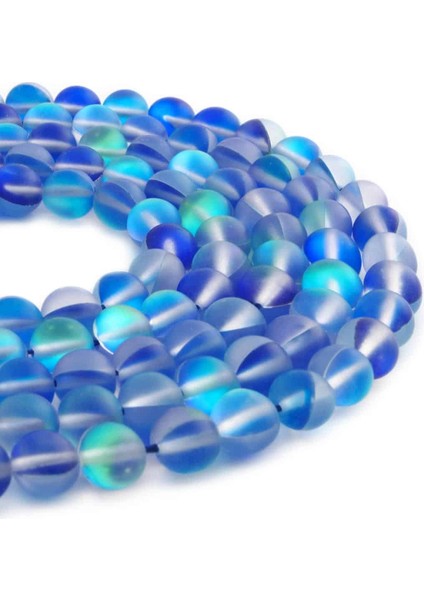 Termal Kuvars Doğal Taş Mavi Küre Kesim 8mm Dizi