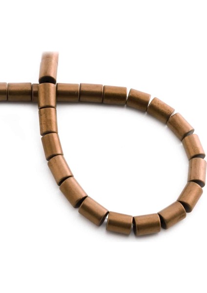 Hematit Doğal Taş Mat Kahverengi 6X8MM Dizi