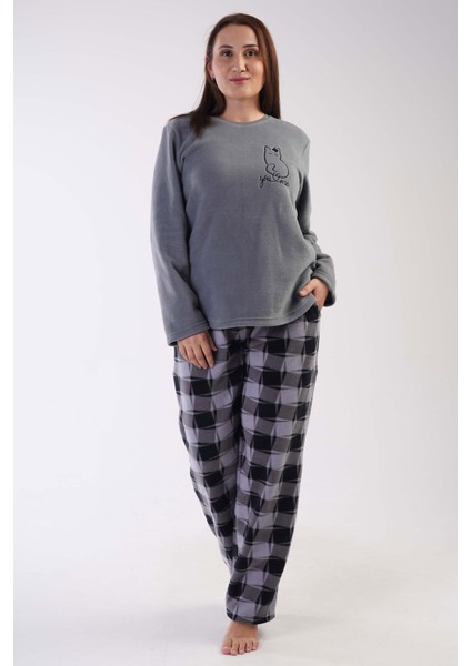 Kadın Polar Büyük Beden Uzun Kol Pijama Takım fiyatları