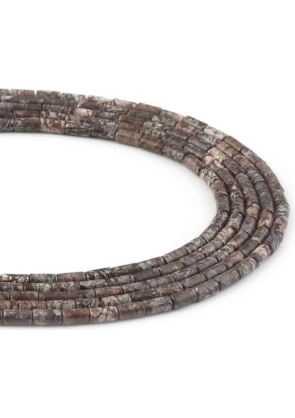 Jasper Doğal Taş Silindir Kesim 3X6MM Dizi