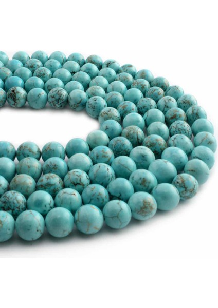 Turkuaz Doğal Taş Küre Kesim 10MM Dizi fiyatları