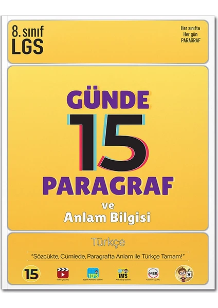 Tonguç Akademi 8. Sınıf LGS Günde 15 Paragraf ve Anlam Bilgisi