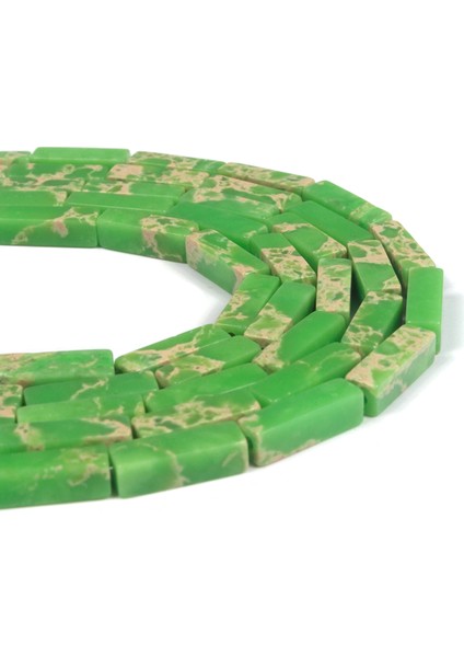 Varisit Doğal Taş Parlak Yeşil Dirdörtgen Kesim 4X13MM Dizi fiyatları