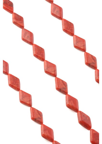 Mercan Doğal Taş Kırmızı Yassı Dörtgen Kesim 13X22MM Dizi fiyatları