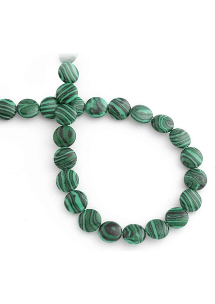 Malakit Doğal Taş Daire Kesim 10MM Dizi