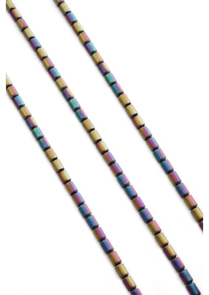 Hematit Doğal Taş Mat Gökkuşağı Silindir Kesim 4X6MM Dizi fiyatları
