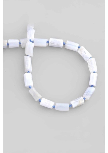 Kalsedon Doğal Taş Silindir Kesim 8X12MM Dizi