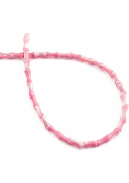 Sedef Doğal Taş Parlak Açık Pembe Kemik Kesim 4X7MM Dizi [ab+]