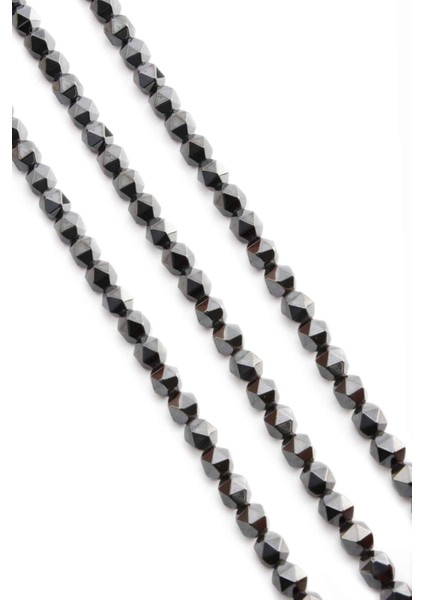 Hematit Doğal Taş Parlak Füme Hegzagonal Kesim 6mm Dizi fiyatları