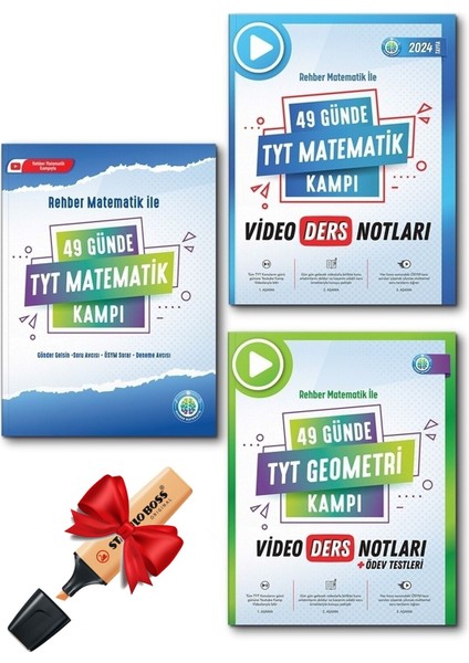 49 Günde TYT Matematik - Geometri Video Ders Notları Kampı 3’lü Set