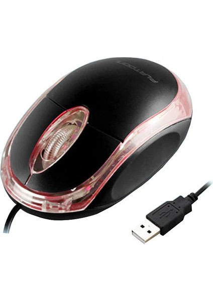 PL-1075 Optik Kablolu Mouse Işıklı