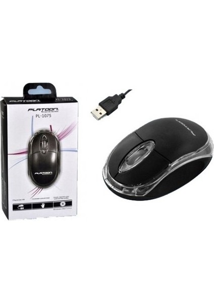 PL-1075 Optik Kablolu Mouse Işıklı