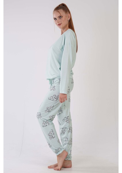 Kadın Mıcrowelsoft Marla Düşük Omuzlu Uzun Kol Pijama Takım modelleri