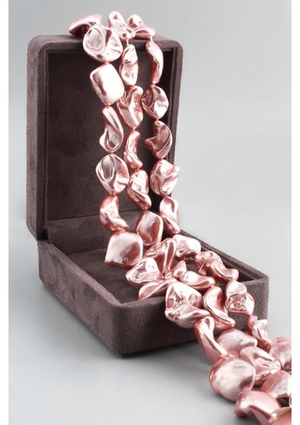 Inci Doğal Taş Parlak Pembe Amorf Kesim 18X25MM Dizi [ab+]