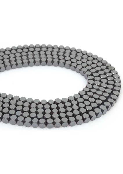 Hematit Doğal Taş Parlak Füme 4X4MM Dizi