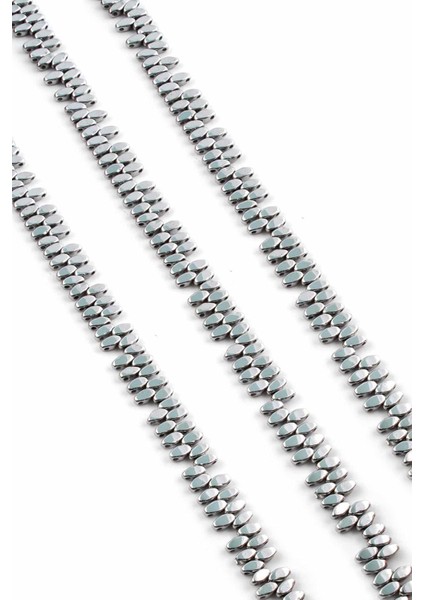 Hematit Doğal Taş Parlak Gümüş 5X2MM Dizi fiyatları