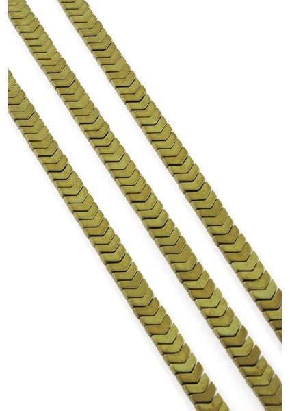 Hematit Doğal Taş Mat Koyu Gold Çavuş Kesim 6X2MM Dizi fiyatları