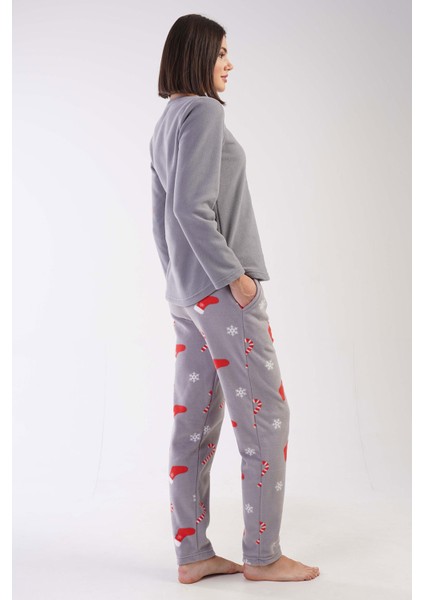 Kadın Polar Uzun Kol Pijama Takım modelleri