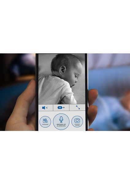 Babycam Video Bebek Monitörü ve Ip Kamera, Ücretsiz Uygulama ile Kontro