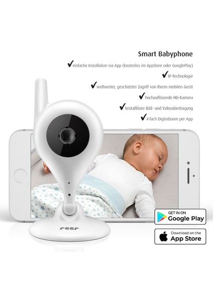 Babycam Video Bebek Monitörü ve Ip Kamera, Ücretsiz Uygulama ile Kontro