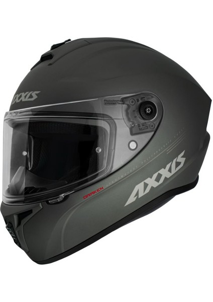 Axxıs Draken Solid Full Face Kapalı Kask Mat Gri - S