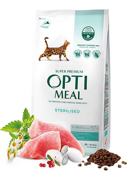 Süper Premium Hindili-Yulaflı Kısır Kedi Maması 1,5  kg