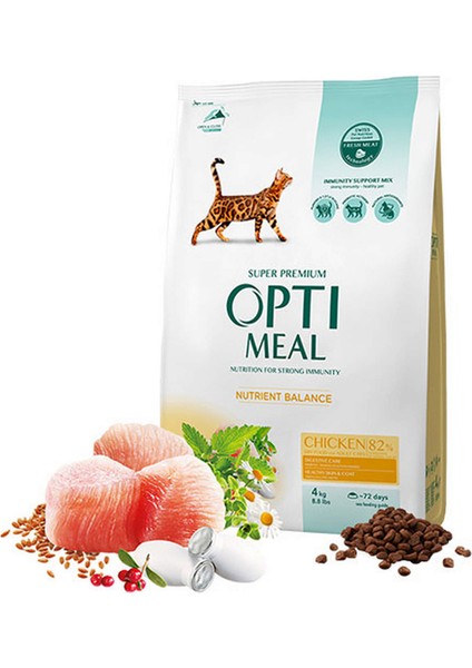 Süper Premium Tavuklu Yetişkin Kedi Maması 4  kg