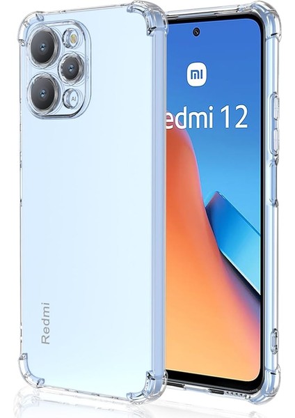 Xiaomi Redmi 12 Uyumlu Köşe Dolgulu Nitro Anti Shock Telefon Kılıfı Kapak
