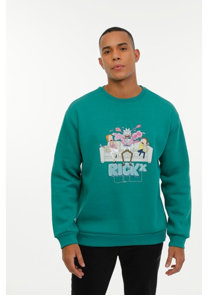 ml Rıckmorty 16PK-272 3pr Yesıl Erkek Sweatshirt