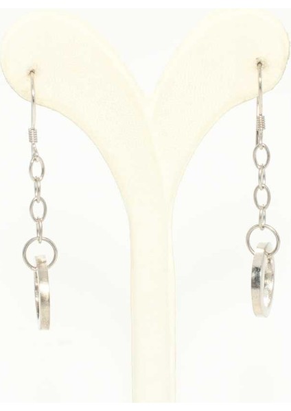 Halka Modeli 925 Ayar Gümüş Sallantılı Küpe fiyatları