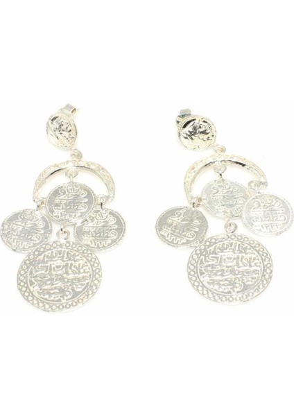 925 Ayar Gümüş Paralı Küpe modelleri