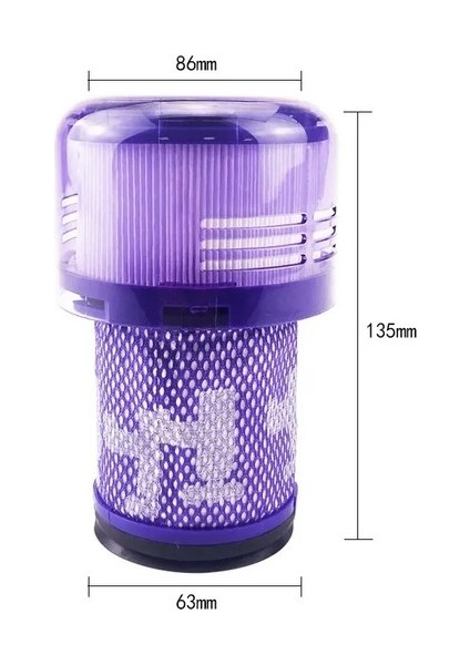Dyson V12 Detect Slim Absolute Kablosuz Süpürge Uyumlu Hepa Filtre - 1 Adet