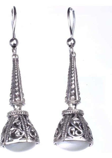 925 Ayar Gümüş Sedef Taşlı Sallantılı Küpe fiyatları