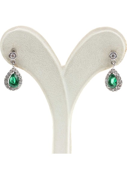 925 Ayar Gümüş Zümrüt Anturaj Küpe fiyatları