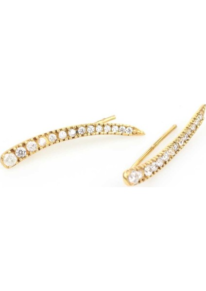 925 Ayar Gümüş Taşlı Earcuff Küpe