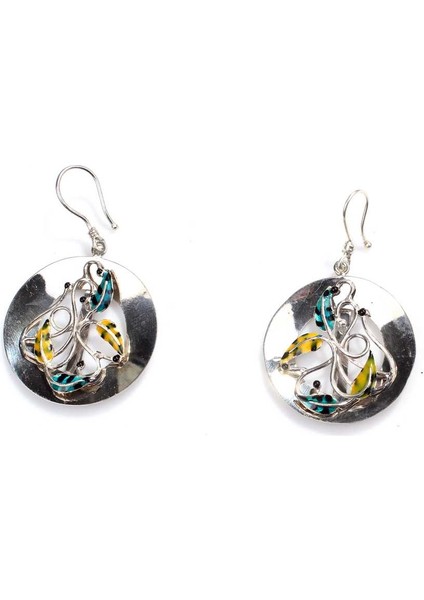 925 Ayar Gümüş Çanaklı Mineli Yaprak Küpe fiyatları