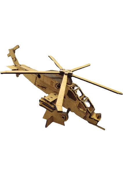 Tlrhobi Atak T129 Helikopter Ahşap Maket