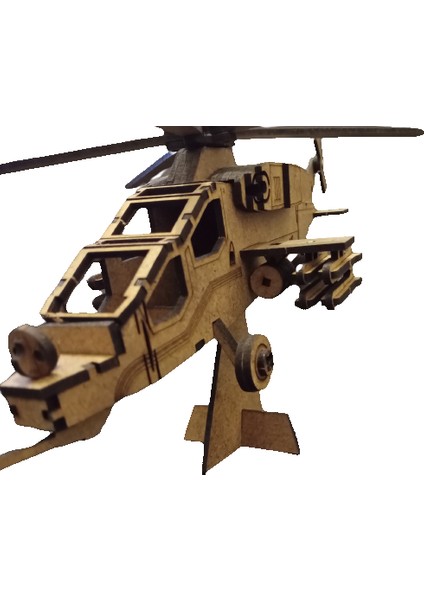 Tlrhobi Atak T129 Helikopter Ahşap Maket