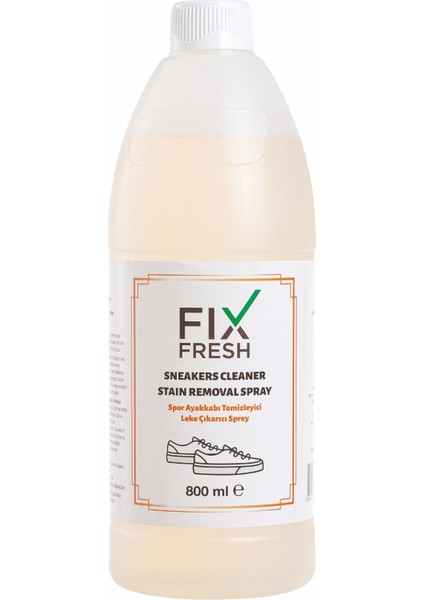 Fixfresh Spor Ayakkabı Temizleyici Sprey Kir Leke Çıkarıcı Ayakkabı Bakım Spreyi 800 ml fiyatları
